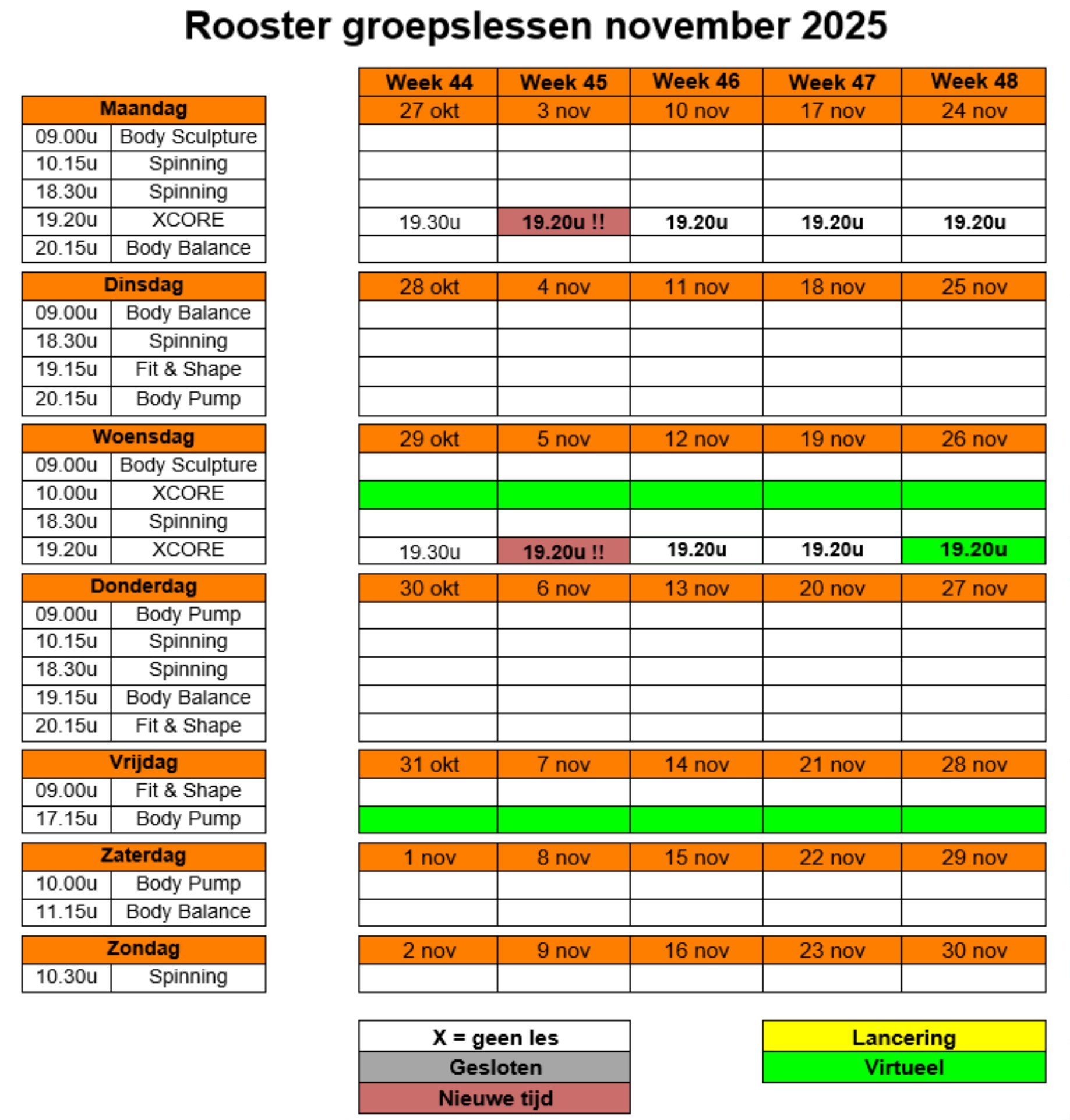 11a Lesrooster nov 2025 Lesrooster 2