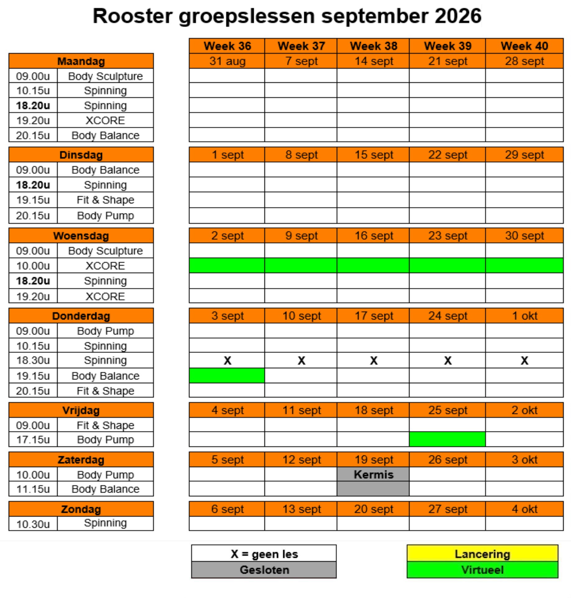 09 Lesrooster sept 2026 Lesrooster 2